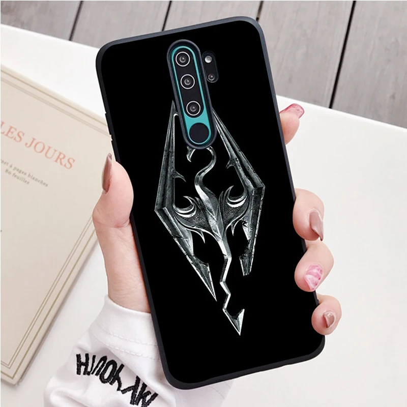 Черный силиконовый чехол для телефона с логотипом Skyrim Mi10 Mi9T MiA2 MiA3 Mi11 Pro Lite Ultra Redmi