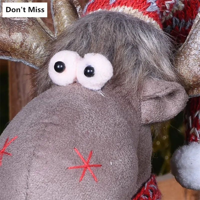 Рождественские куклы игрушечные олени Рождественское украшение для дома елки