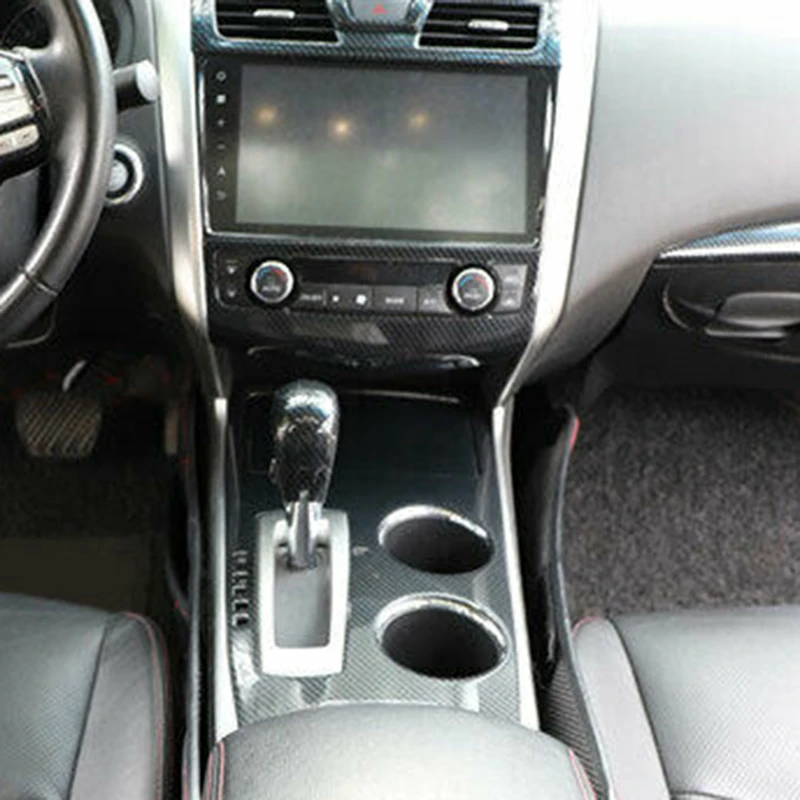 Центральная консоль из углеродного волокна ручка переключения передач отделка