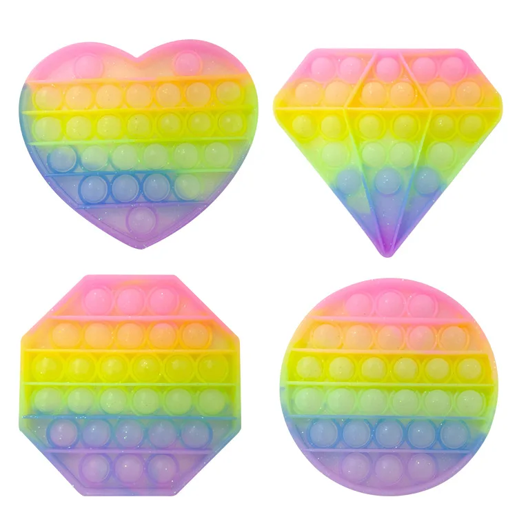Блестящие антистрессовые игрушки мороженое пузырьки сенсорные для детей