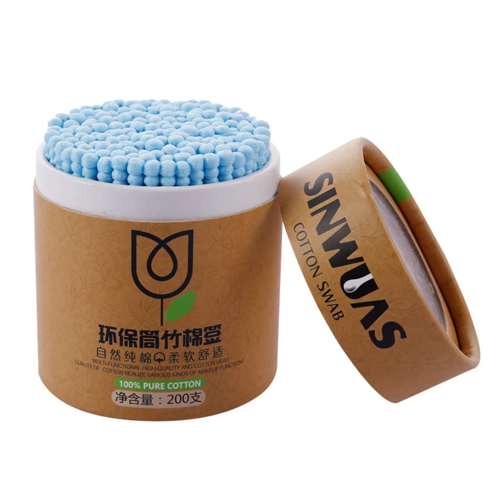 200 шт./кор. бамбуковые ватные палочки для детей деревянные мягкие тампоны чистки