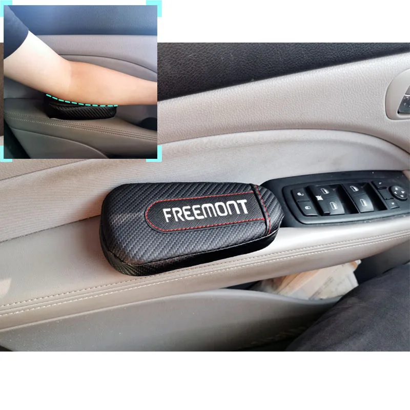 

Для Fiat Freemont 1 шт., углеродное волокно, кожа, авто, подушка для ног, наколенник, Автомобильный Дверной коврик, автомобильные аксессуары, защитн...