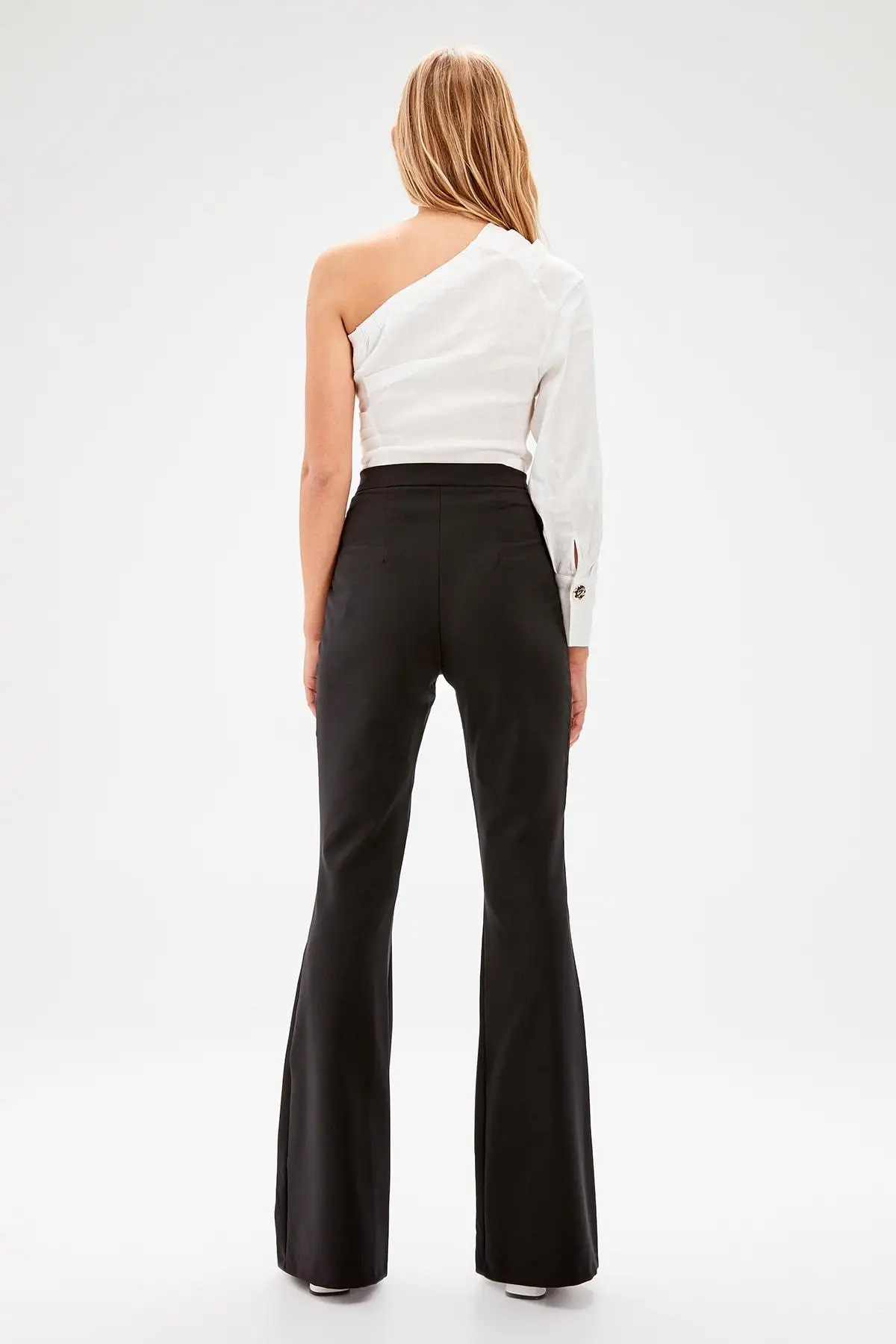 Trendyol черные брюки yuksel Bel TWOAW20PL0094