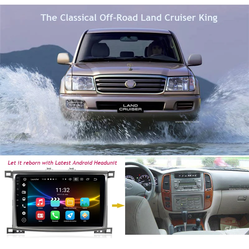 SilverStrong Android10.0 10,1 дюймов LC100 автомобильный DVD навигатор для Toyota Land Cruiser100 LX470 gps ГЛОНАСС land cruiser 4500,4700