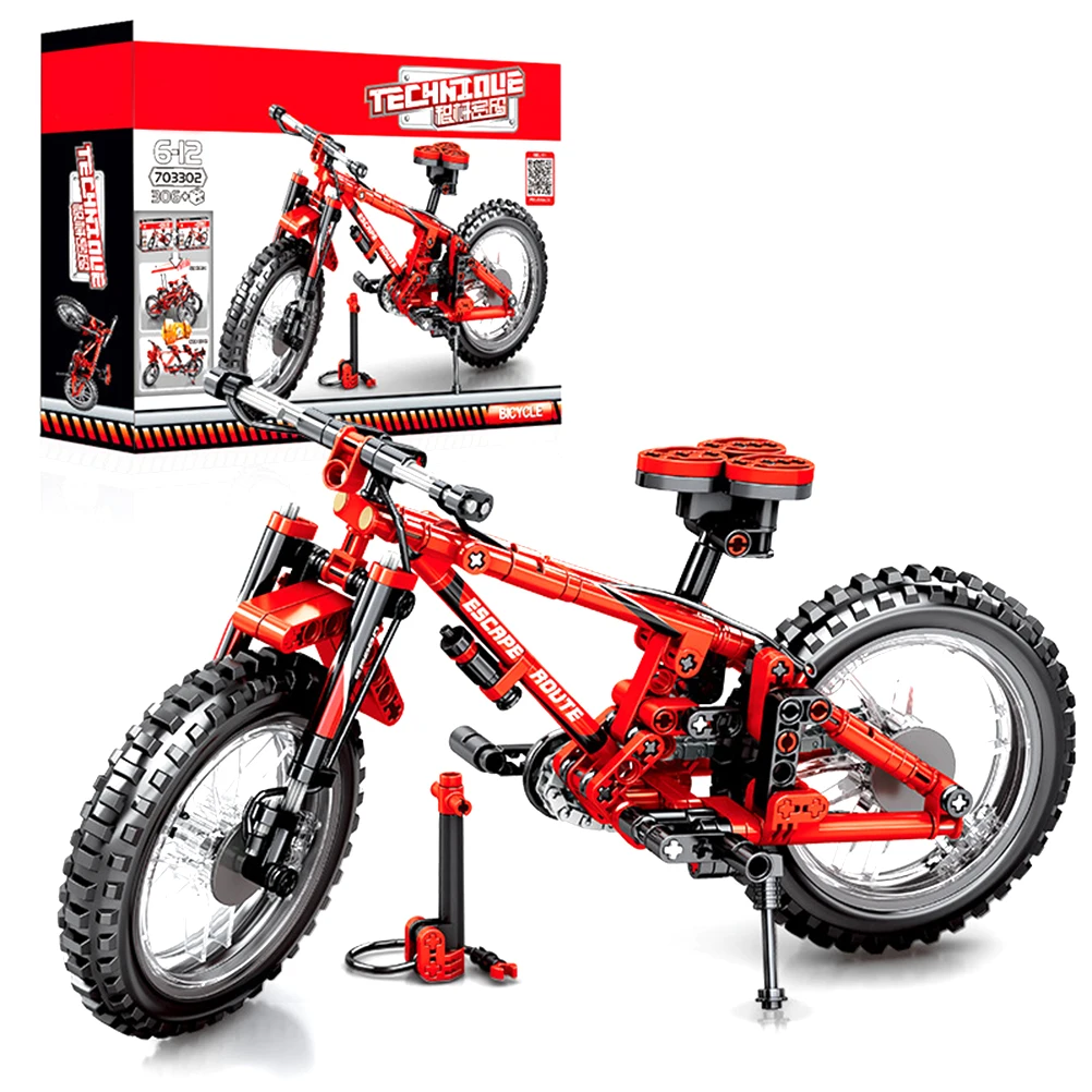 306 шт. Детский конструктор горный велосипед|Блочные конструкторы| |