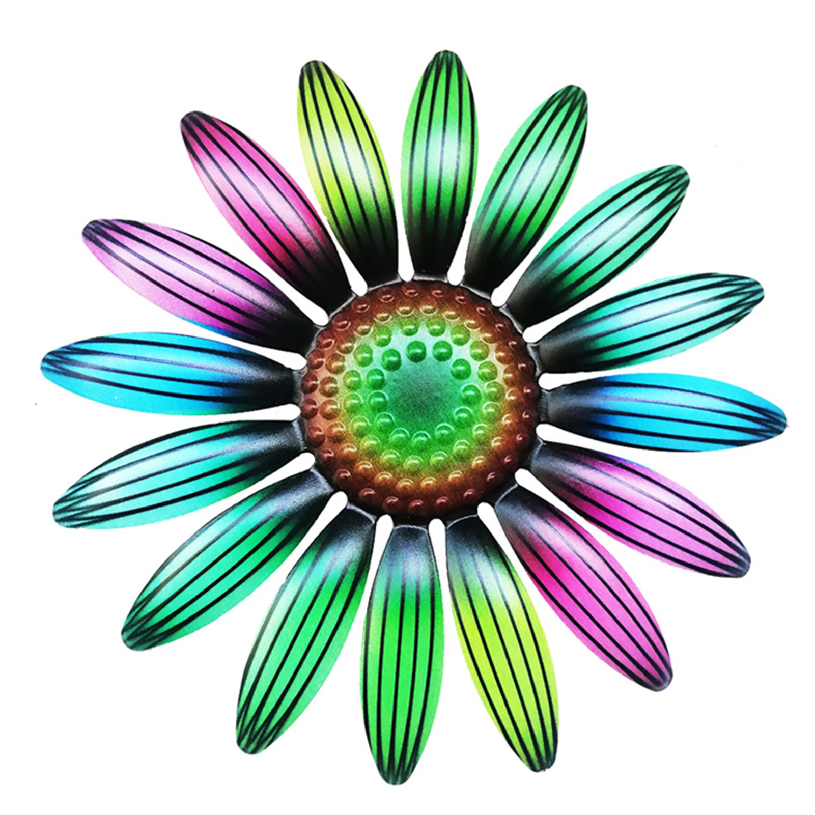 Металлический Цветочный подвесной орнамент красочные железная поделка