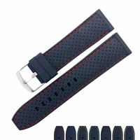 20mm 22mm soft silicone watch strap belt waterproof breathable wristband outdoor sports sweatproof watch bands accessories tool