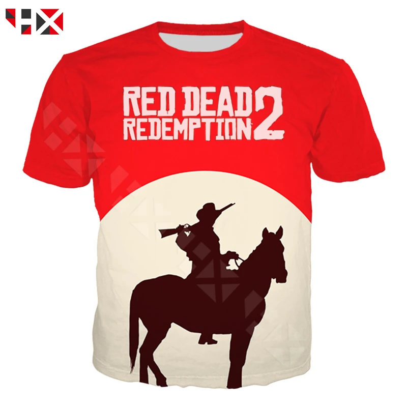 Популярная игра Red Dead Redemption 2 футболка для мужчин и женщин с 3D принтом Футболки