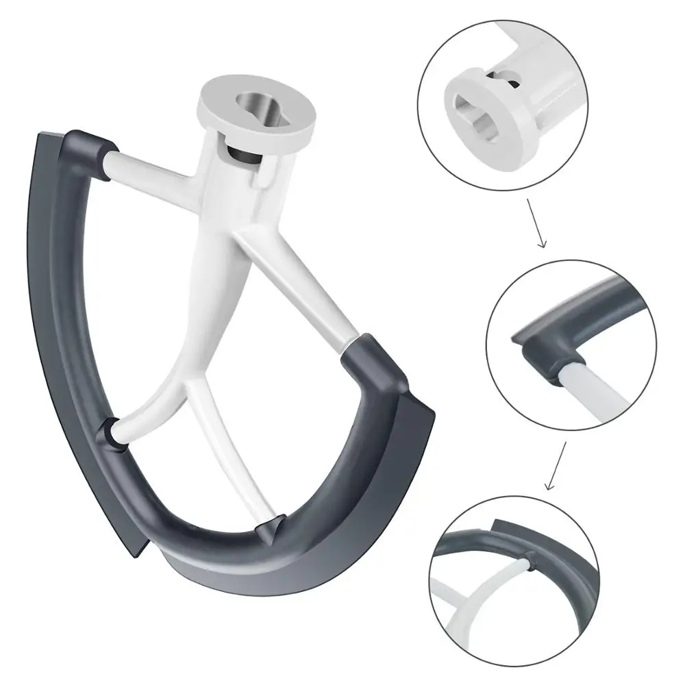 Beater COFUN Flex Edge для кухни Миксер с наклонной головкой 4 5 кварт плоский гибкой