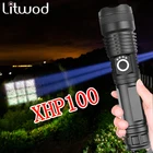 9-ядерный светодиодный фонарик XHP100 Power Usb Перезаряжаемый аккумулятор 26650 Масштабируемый фонарик Алюминиевый водонепроницаемый световой фонарь для рыбалки