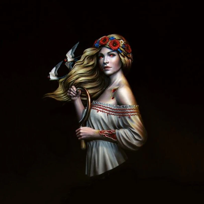 

Коллекция 1/10 года, модель "древняя женщина, воин, бюст, рандомные комплекты, миниатюрный gk, разборка, неокрашенный