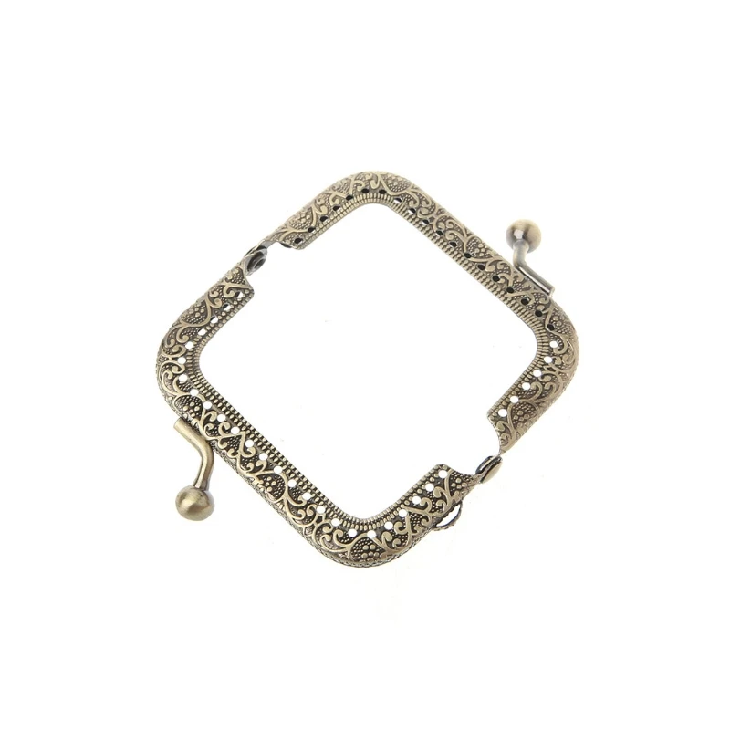 

1PC Metal Purse Bag Frame Kiss Clasp Lock Bronze Tone DIY Craft 6.5cm