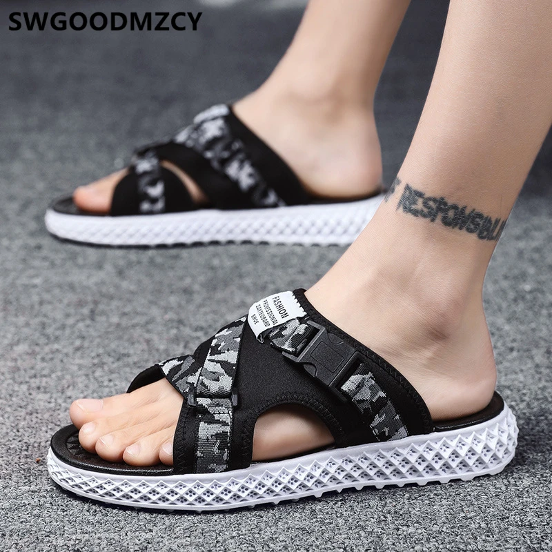 Летняя обувь пляжные тапочки мужские шлепанцы уличные повседневные мужская