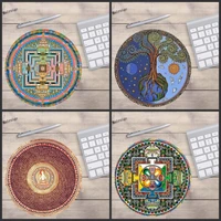 mairuige custom support designed mouse pad with mandala pattern fashion design circular mousepad with rubber 20cm by mouse pads