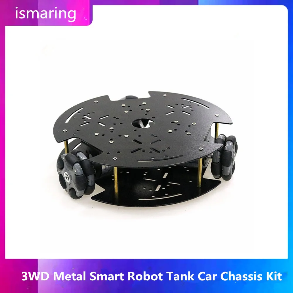 

58mm Nylon Omnidirectional Wheel Double Layer 3WD Metal Smart Robot Tank Car Chassis Kit 9V/12V DC Motor DIY For Arduino
