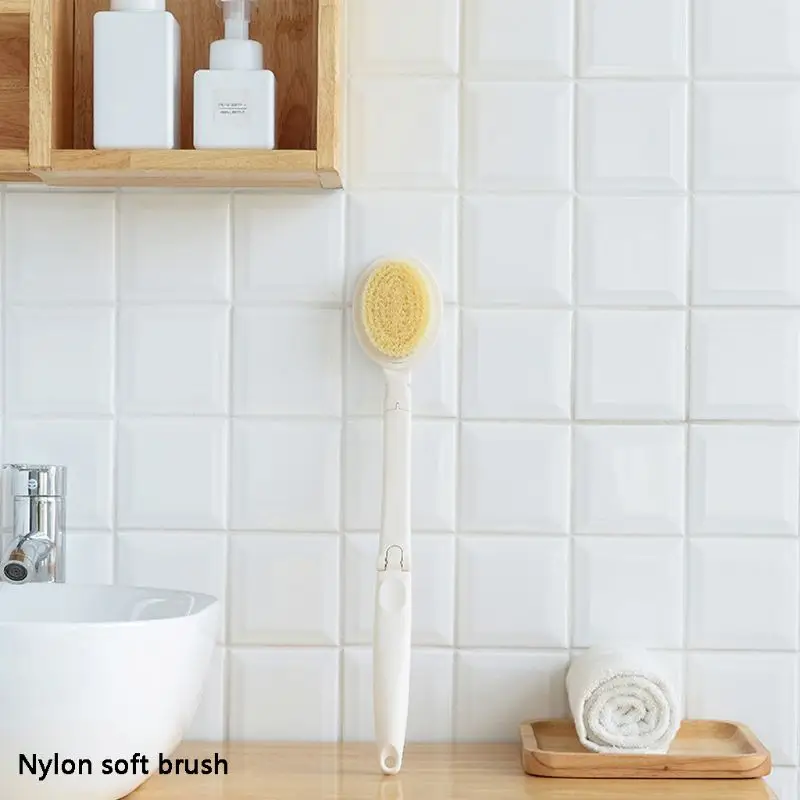 

28TA Folding Bath Brush Soft Nylon Hair Back Body Shower Scrubber Brushes Massager