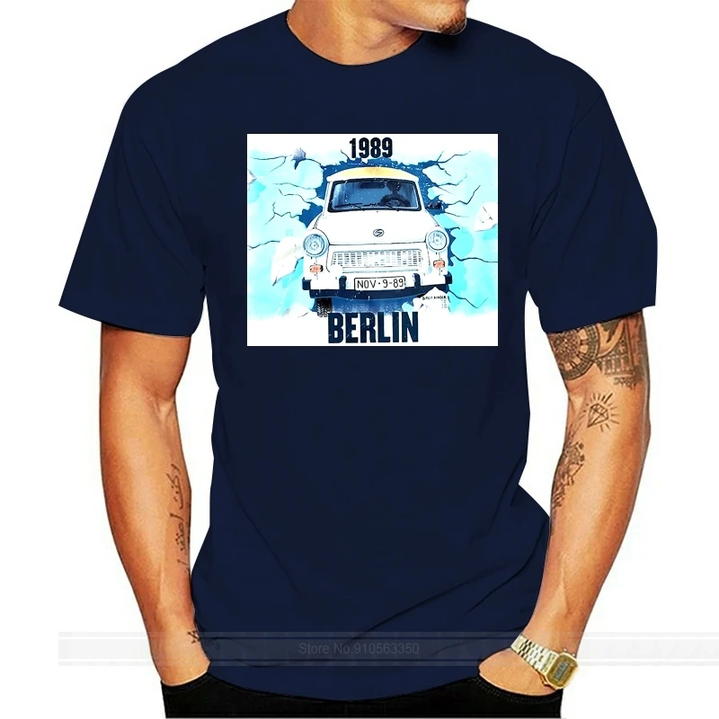 Летняя мужская футболка с изображением Берлинской стены осень 1989 Классическая