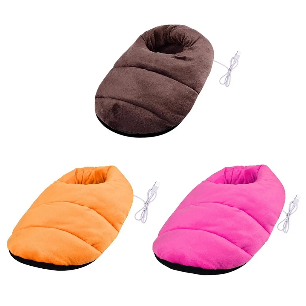Электронный обогреватель для ног теплая плюшевая обувь обогрева с подогревом