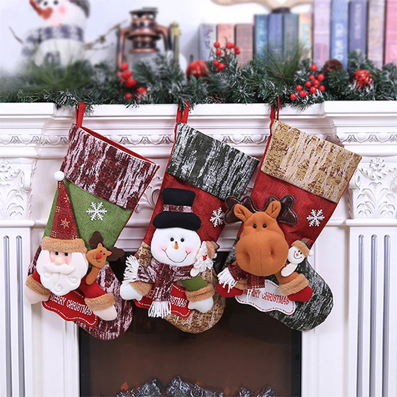Украшения для рождественской елки рождественские чулки висячие украшения носки