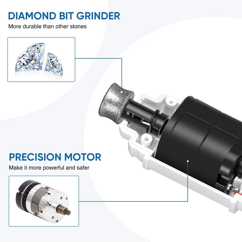 

Dog Nail Grinder Professional Electric Pet Nail Trimmer Clippers with Stepless Speed Regulation Pets Paws Grooming