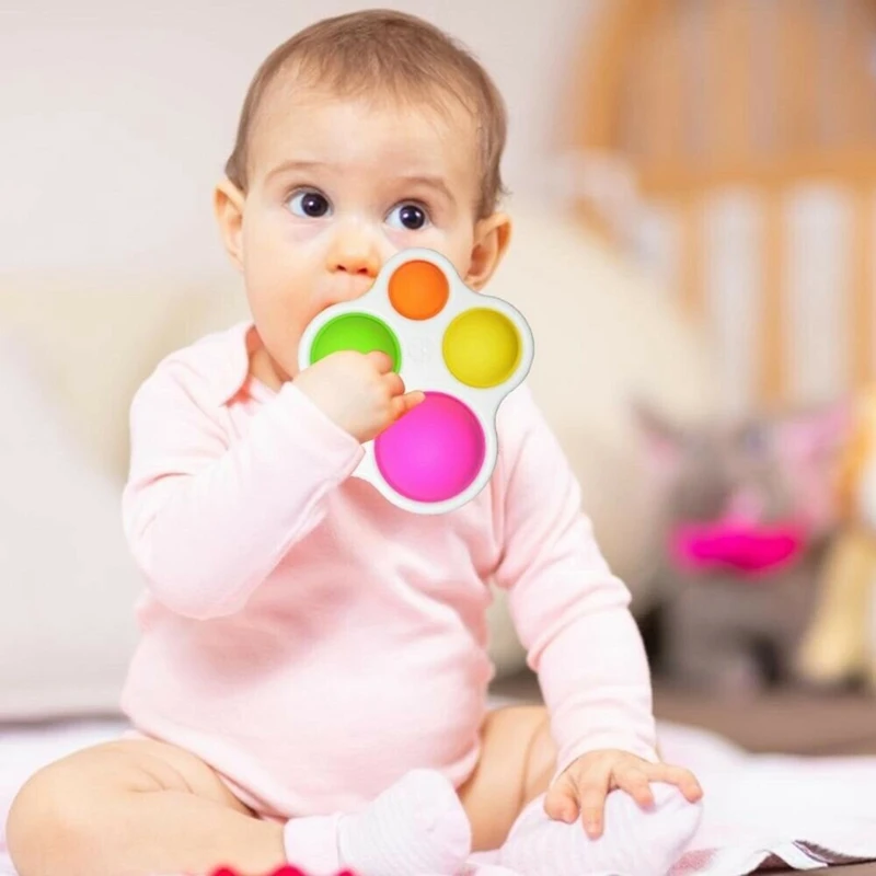 

Infant Baby Toy Montessori Exercise Board Rattle Puzzle Colorful Intelligence Development Early Educational Fidget Toy Kids Gift
