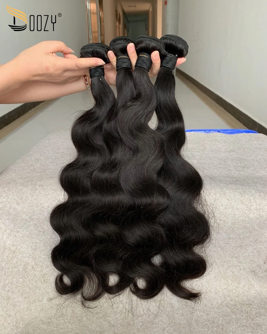 Doozy Hair бразильские волосы объемная волна 4 пряди девственные человеческие волосы