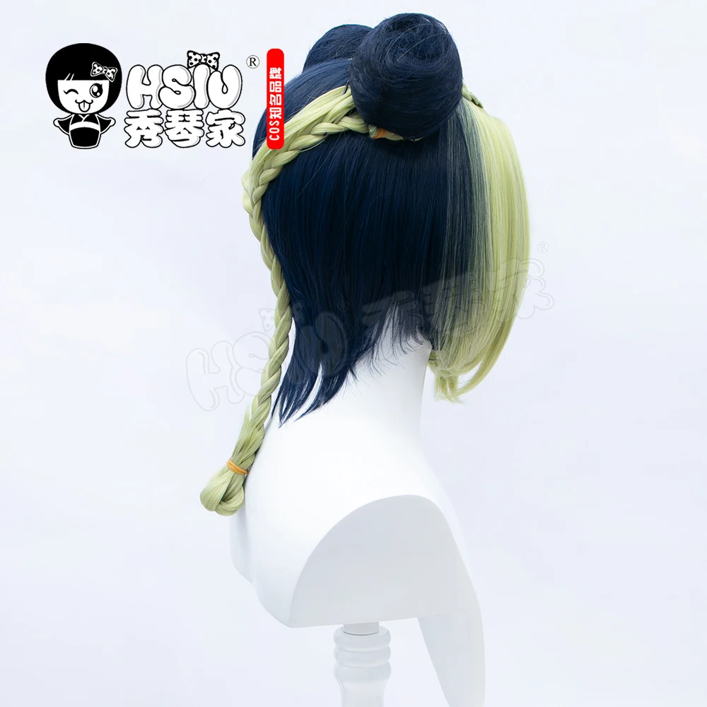 Парик для косплея HSIU из аниме Невероятные приключения Джоджо Cujoh Jolyne тёмно синий