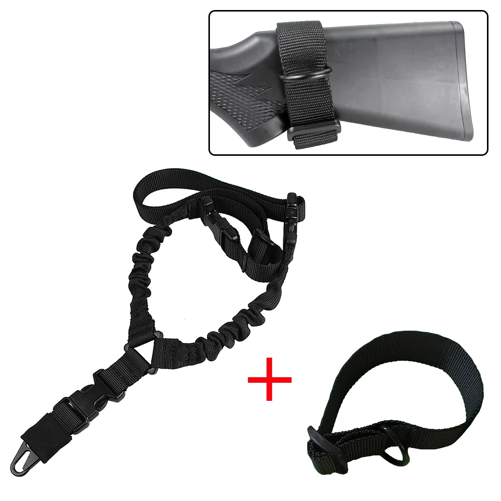

Military Tactical Sling Belt Single Point 1000D Heavy Duty Mount Bungee Gun Strap Sling Adapter Airsoft Strap Hunting Accessorie