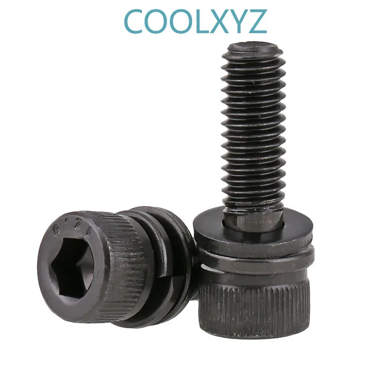 

12.9-stage high-strength cup head hexagonal screw cylindrical head hexagonal bolt three combination screws M3-M6