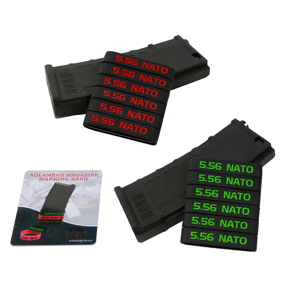 

5.56 Magazine Marking Band 6 Pcs Thick Silicone Multicolor Quick Identification Gun Marking Bands