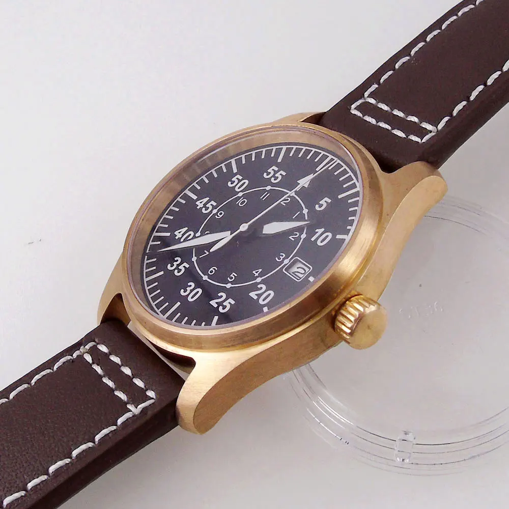 Мужские наручные часы для дайвинга с сапфировым стеклом 39 мм из твердой бронзы NH35