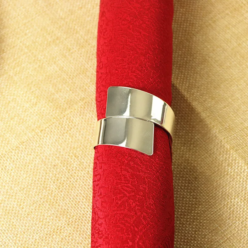 

12PCS/Metal Napkin Ring Modern Simple Lightning Style Napkin Button Table Decoration Gold Silver Rose Gold Napkin Ring