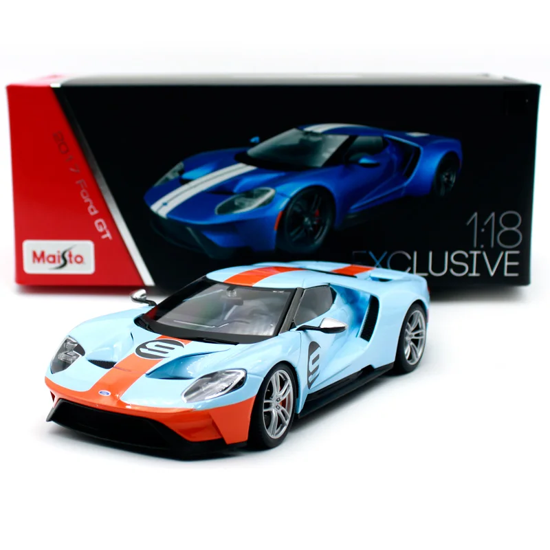 Maisto 1:18 ford gt белый синий красный винный автомобиль литой жесткий переплет Роскошные гоночные игрушечные модели автомобиля для коллекционных моделей автомобилей 38134