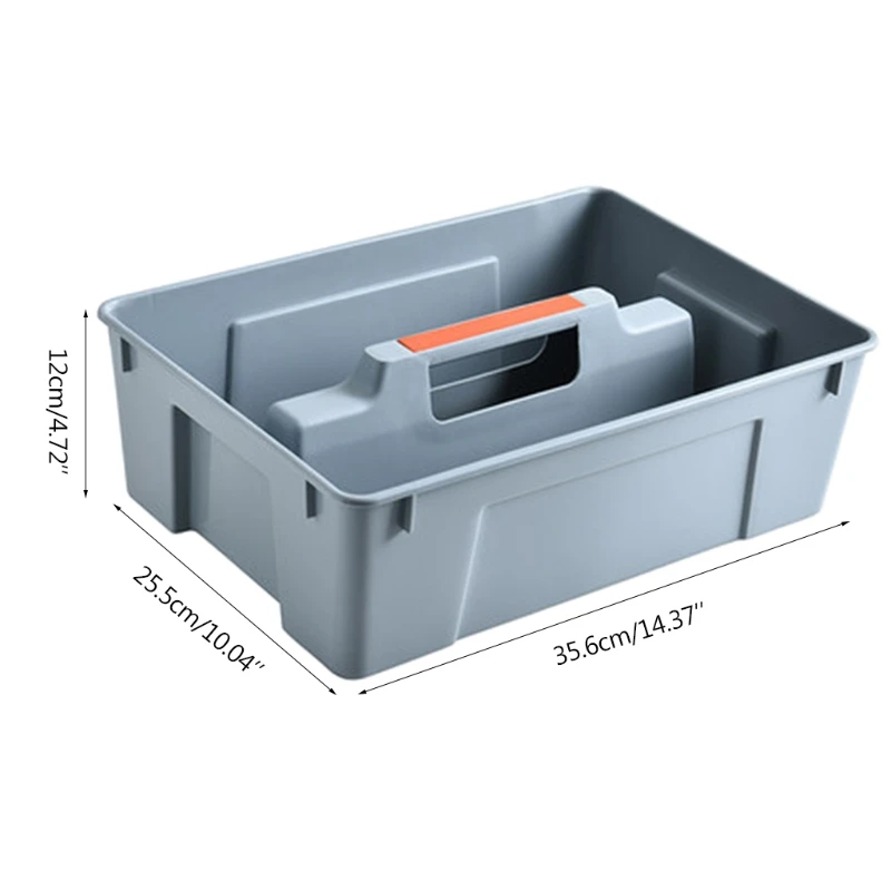 

2 Dividers Tool Storage Box Portable Plastic Hardware Toolbox with Handle for Home Kitchen Living Room