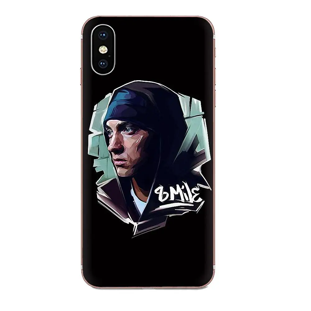 as picture Мягкий чехол для телефона Apple iPhone 11 Pro X XS Max XR 4 4s 5 5C 5S SE 6 6S 7 8 Plus хип-хоп Rapper Eminem - Цвет: as picture