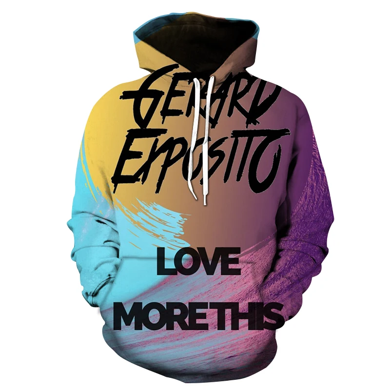 

2021 autumn and winter new explosions fashion menswear brand logo handsome trend pattern 3D printed letter Joker hoodie pullover