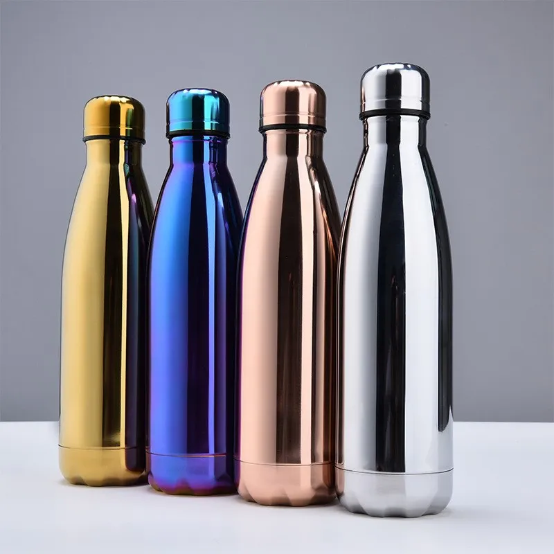 

500 мл бутылка для воды из нержавеющей стали в форме колы термос с двойными стенками Вакуумная бутылка для воды вакуумные фляжки чашка охлади...