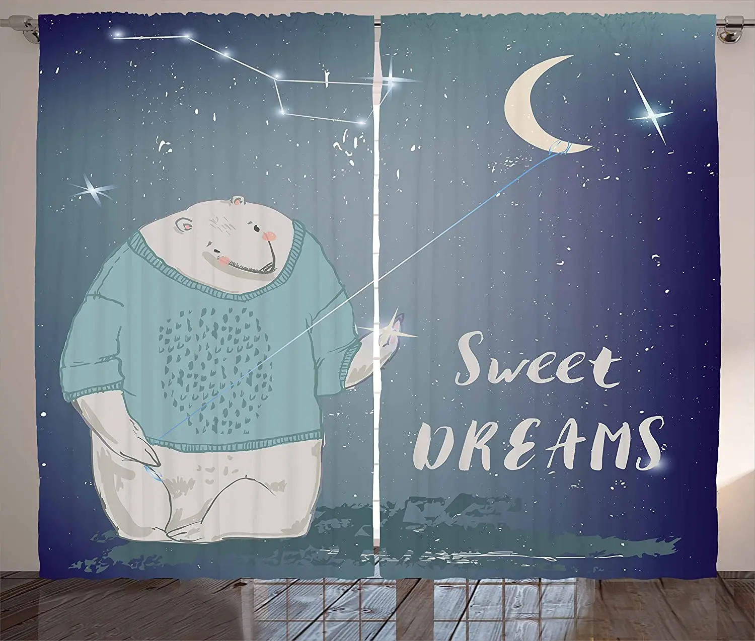 Детские кухонные шторы бледно серого цвета морские береты индиго оконные для