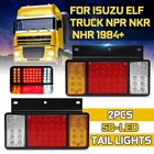 Пара для ISUZU Elf Truck NPR NKR NHR 1984-up водонепроницаемые 50 светодиодный 2V пара светодиодный задних фонарей автомобильные аксессуары
