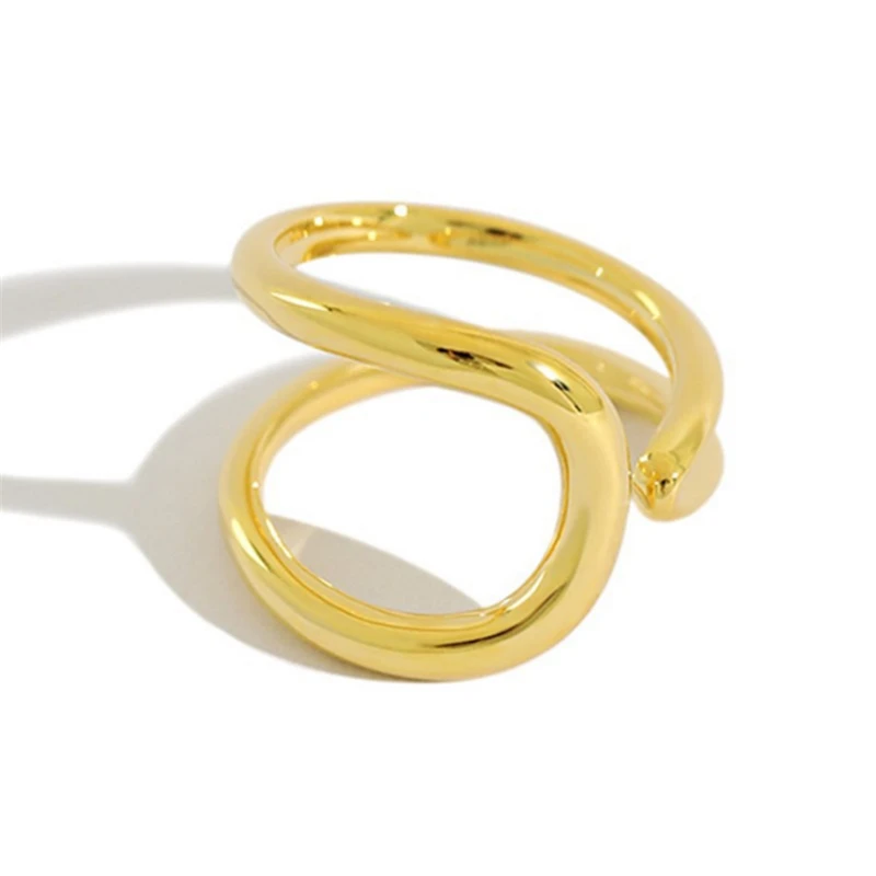 2020 готические Большие широкие Открытые Кольца для женщин 925 Серебряные