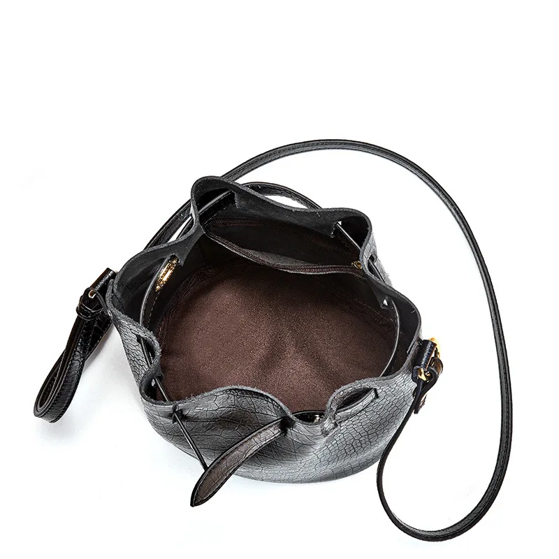 Роскошная сумка мессенджер с орнаментом ведро из натуральной кожи 2019 Мини летние