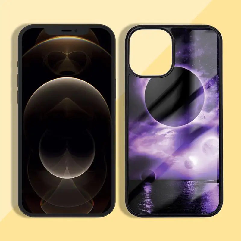 

Interstellar Purple Space Phone Case Silicone TPU+PC For iPhone 11 12 mini Pro MAX 6 7 8 Plus X XR XS