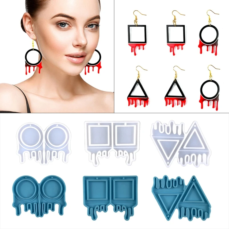 1 шт. формы для украшений из эпоксидной смолы полимерная серьга подвесок литья