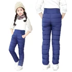 Зимние штаны для маленьких мальчиков и девочек плотные теплые штаны с хлопковой подкладкой водонепроницаемые лыжные штаны леггинсы с высокой талией для детей 9, 10, 12 лет