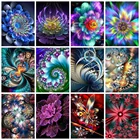 Алмазная вышивка Huacan мандала цветок полная квадратнаякруглая алмазная живопись мозаика фантазия цветочный домашний декор настенные наклейки
