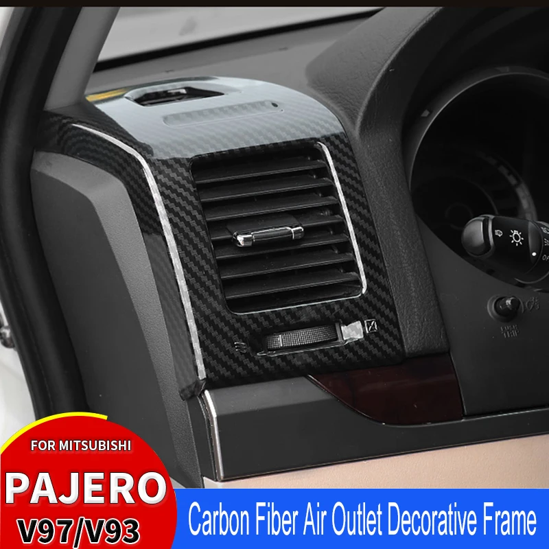 For Mitsubishi Pajero V97V93V87 Interior Central Console Shogun Air Condition Outlet Vent Cover Frame Trim ABS Car Accessories For Mitsubishi Pajero V97V93V87 Interior Central Console Shogun Air Condition Outlet Vent Cover Frame Trim ABS Car Accessories