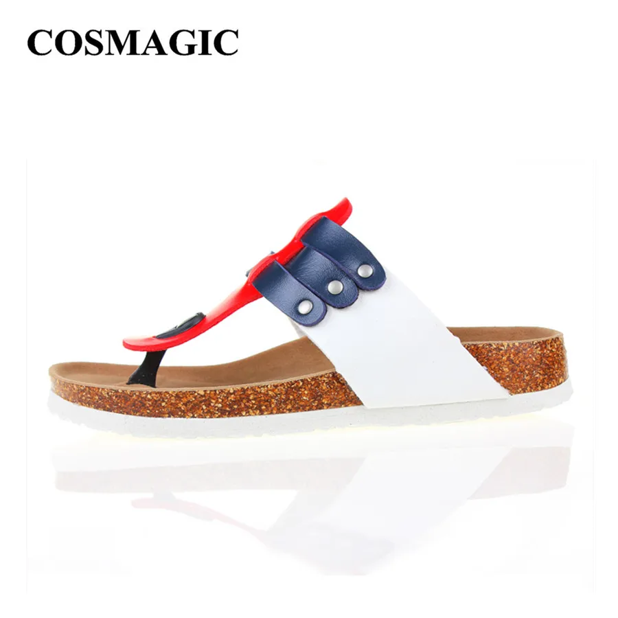 Шлепанцы COSMAGIC модная пробка новинка 2021 женские летние пляжные шлепанцы в стиле