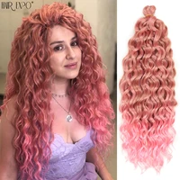 18 24ocean wave crochet braids hair synthetic braiding hair extensions ombre deep wave for white women water hair expo city
