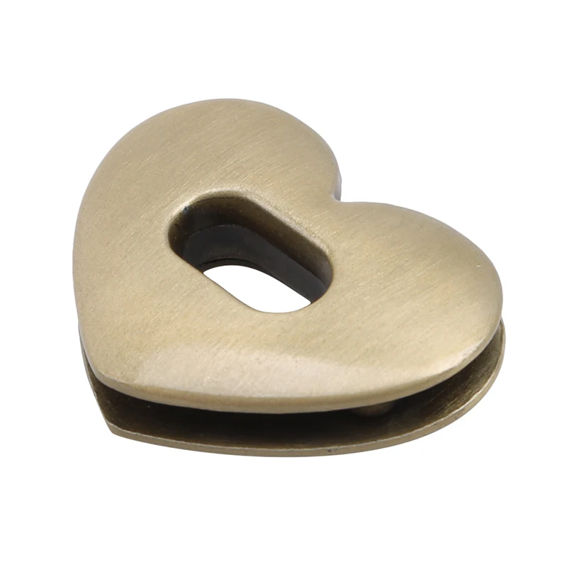 

New Heart Shape Clasp Metal Hardware For DIY Handbag Bag Turn Lock Twist Lock Purse Clasps Locks Bag Accessories