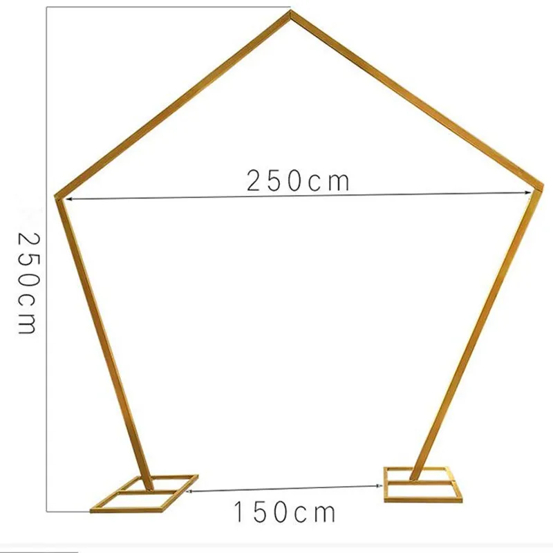Pentagon Arch Frame Metal Square Wedding Base Pole Stand Display Set Prom Garden Flowers Decoration Party decoration Suppli | Дом и сад